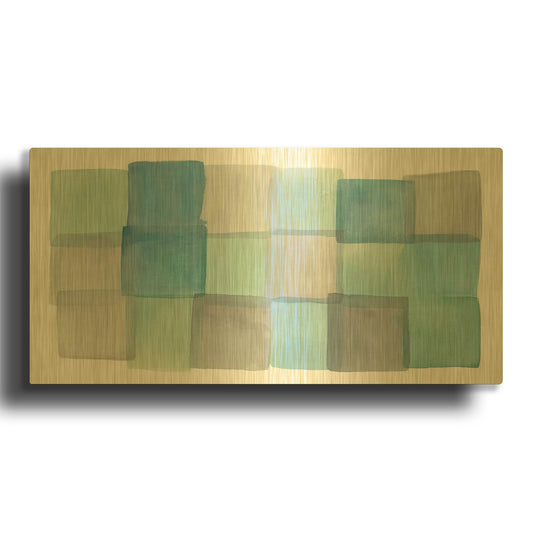 'Overlap III' By Mike Schick Gold Metal Wall Art