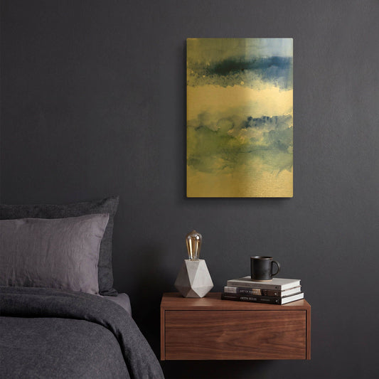 'Midnight At The Lake' By Mike Schick Gold Metal Wall Art