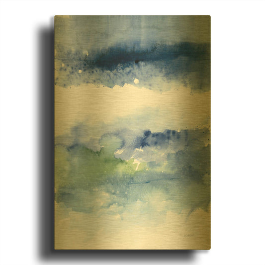 'Midnight At The Lake' By Mike Schick Gold Metal Wall Art