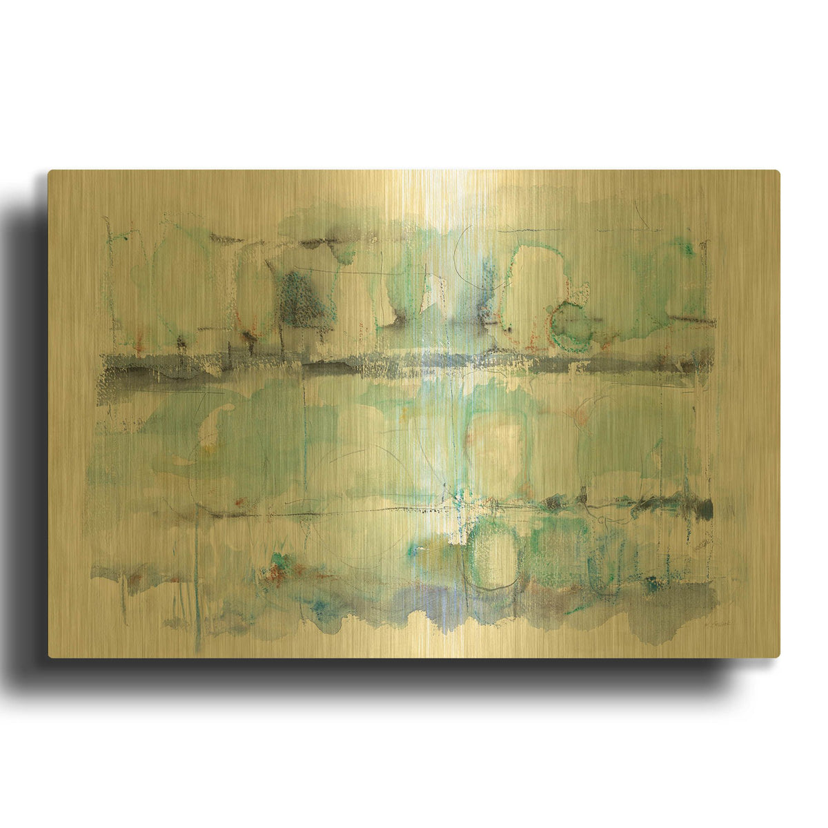 'North Shore Crop' By Mike Schick Gold Metal Wall Art