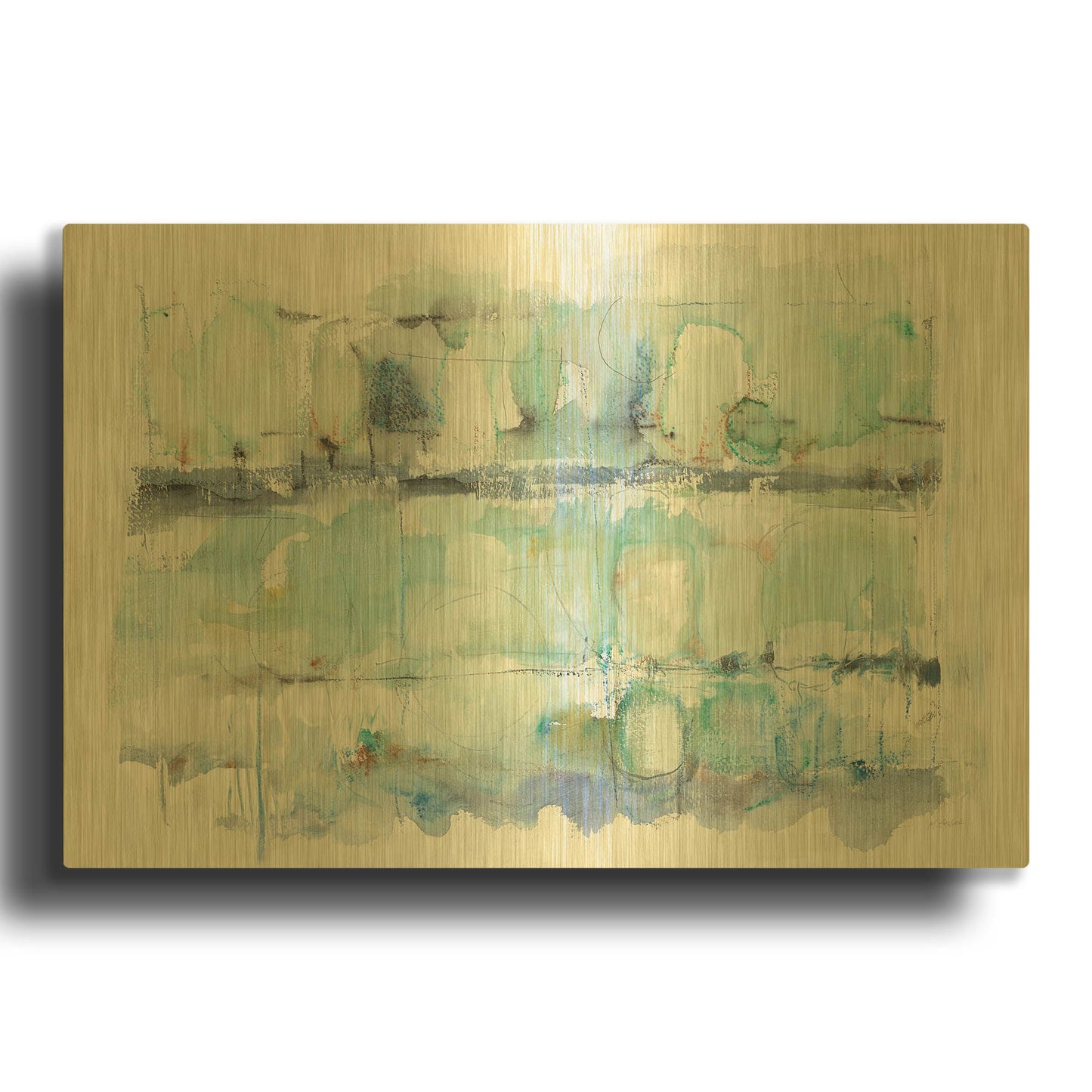 'North Shore Crop' By Mike Schick Gold Metal Wall Art