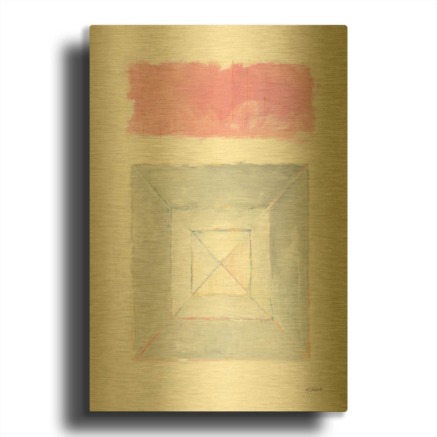 'Intersection' By Mike Schick Gold Metal Wall Art