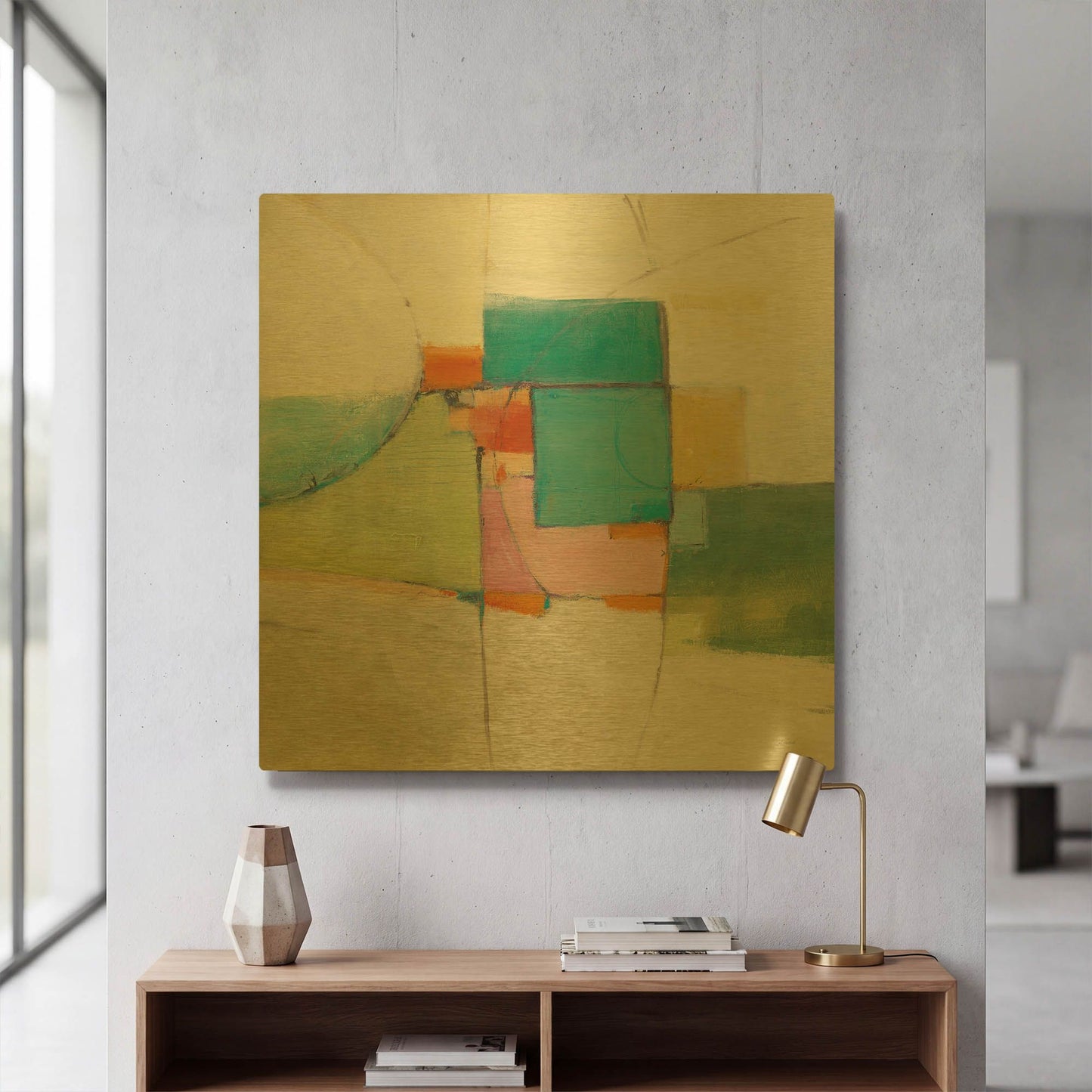 'Aero' By Mike Schick Gold Metal Wall Art