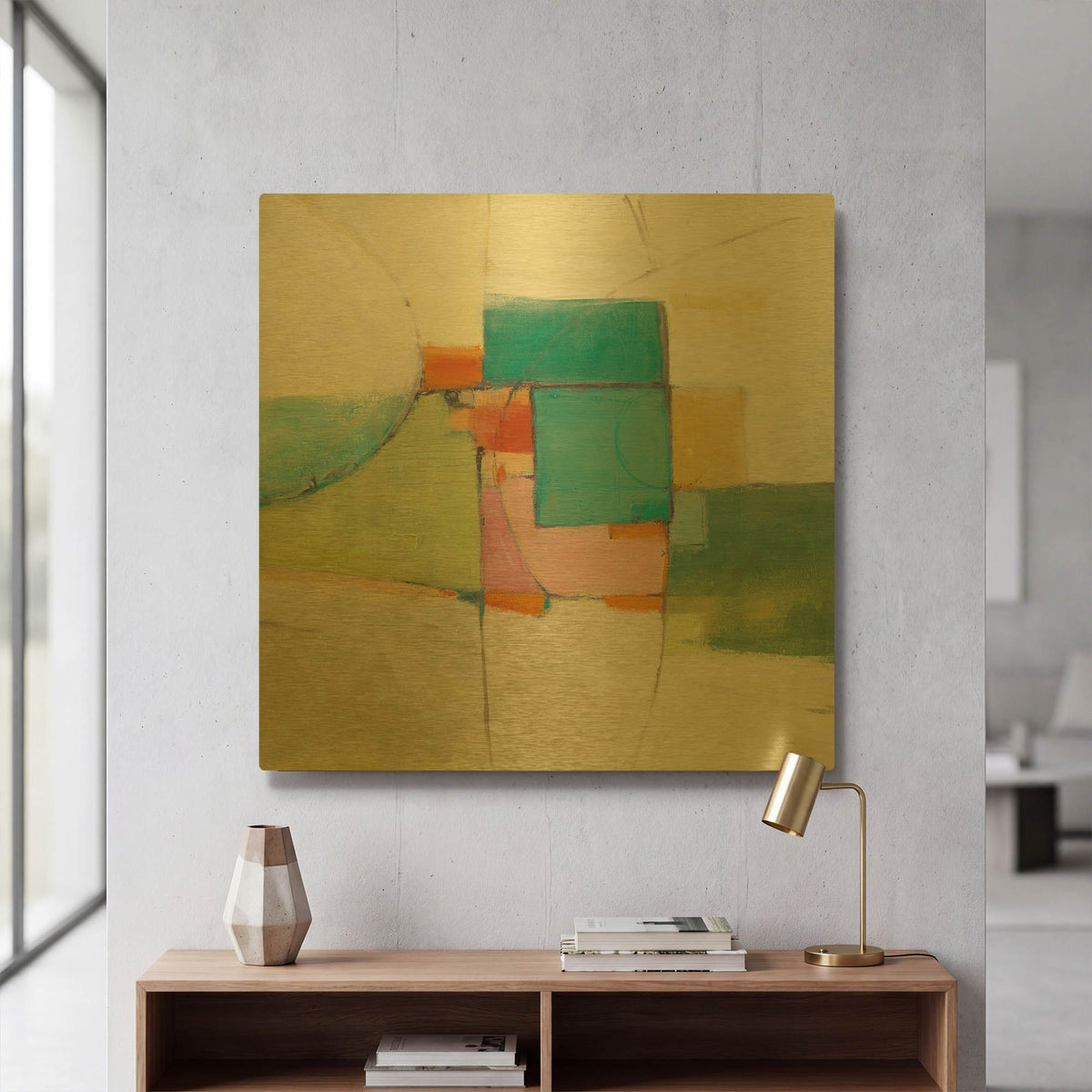 'Aero' By Mike Schick Gold Metal Wall Art