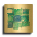 '131 West 3rd Street Square II On White' By Mike Schick Gold Metal Wall Art