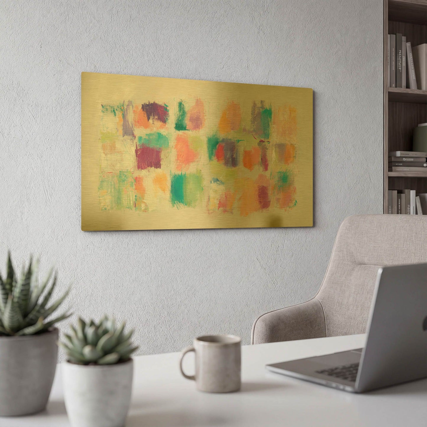 'Popsicles Horizontal' By Mike Schick Gold Metal Wall Art
