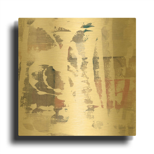 'White Out Crop' By Mike Schick Gold Metal Wall Art
