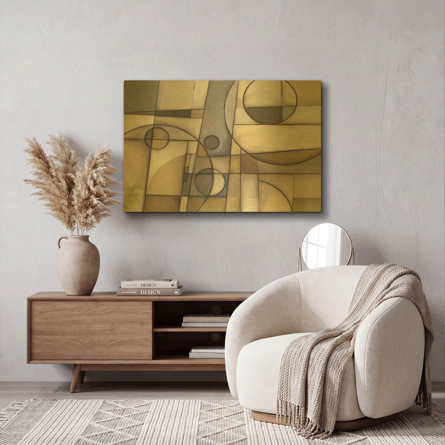 'Mythology Neutral' By Mike Schick Gold Metal Wall Art
