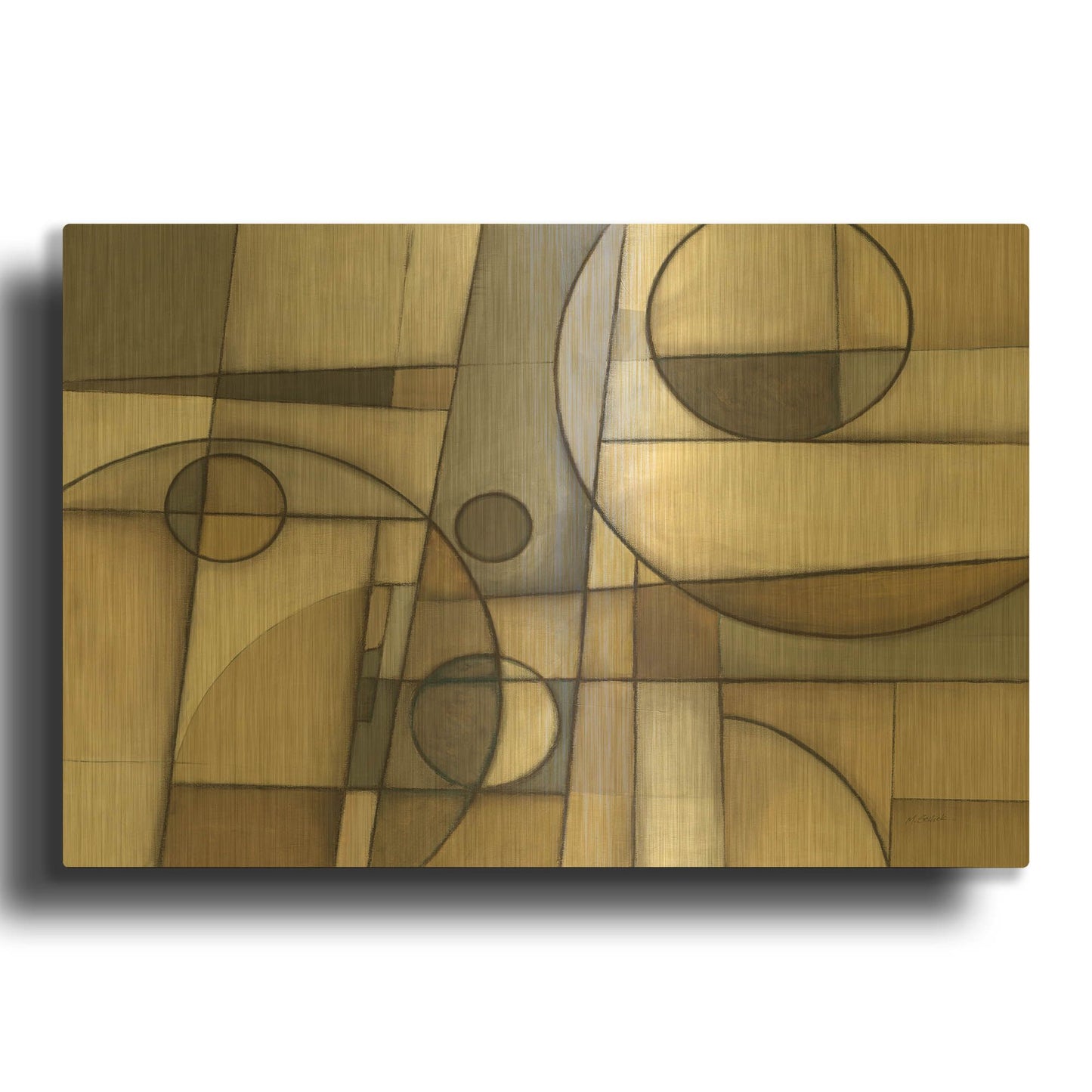 'Mythology Neutral' By Mike Schick Gold Metal Wall Art
