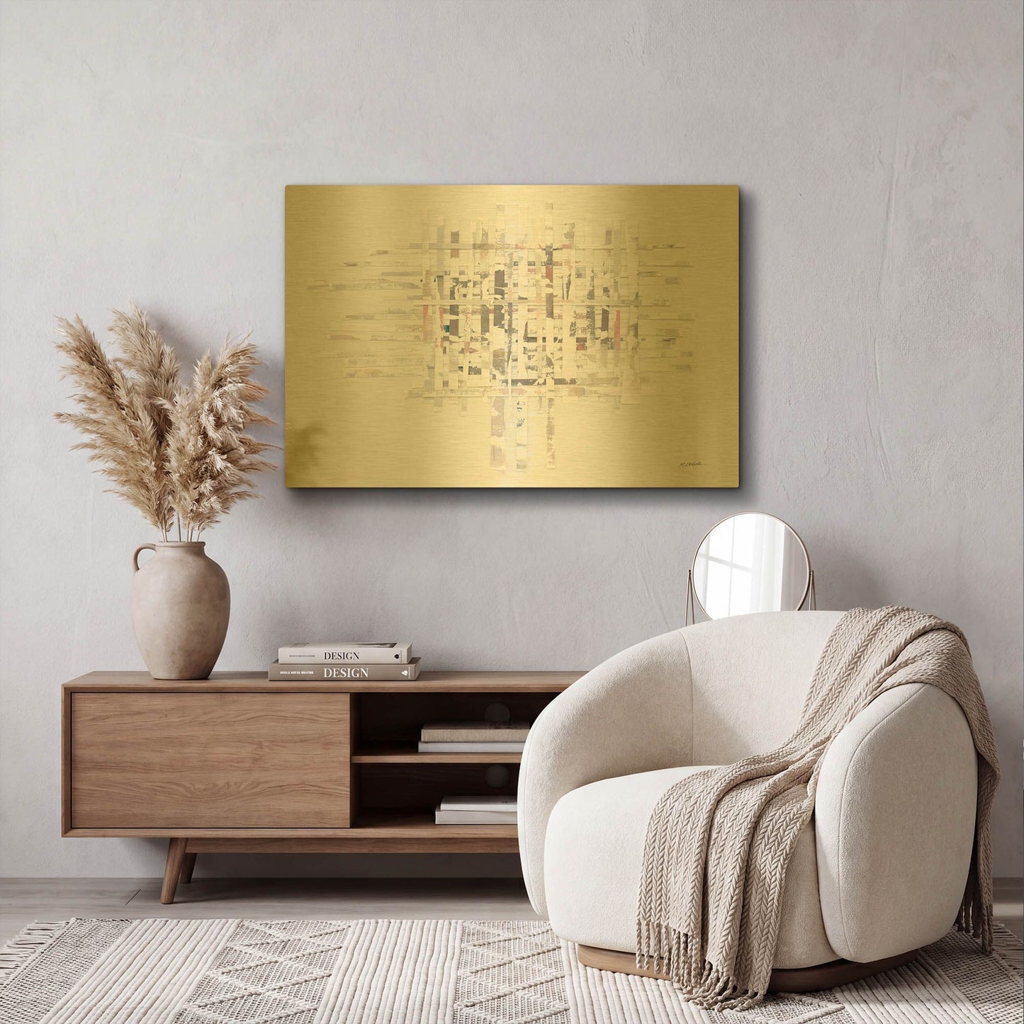 'The Color Of Moonlight' By Mike Schick Gold Metal Wall Art