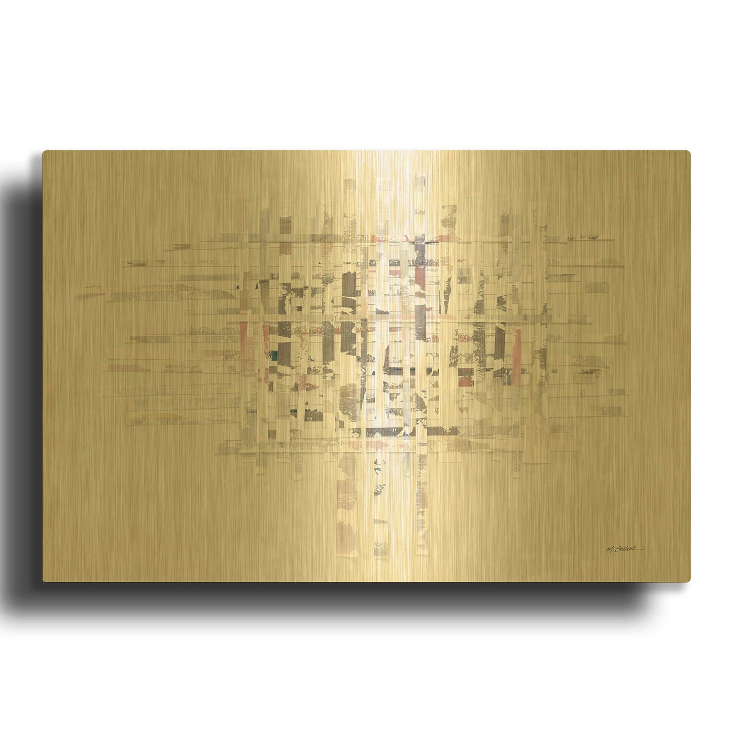 'The Color Of Moonlight' By Mike Schick Gold Metal Wall Art