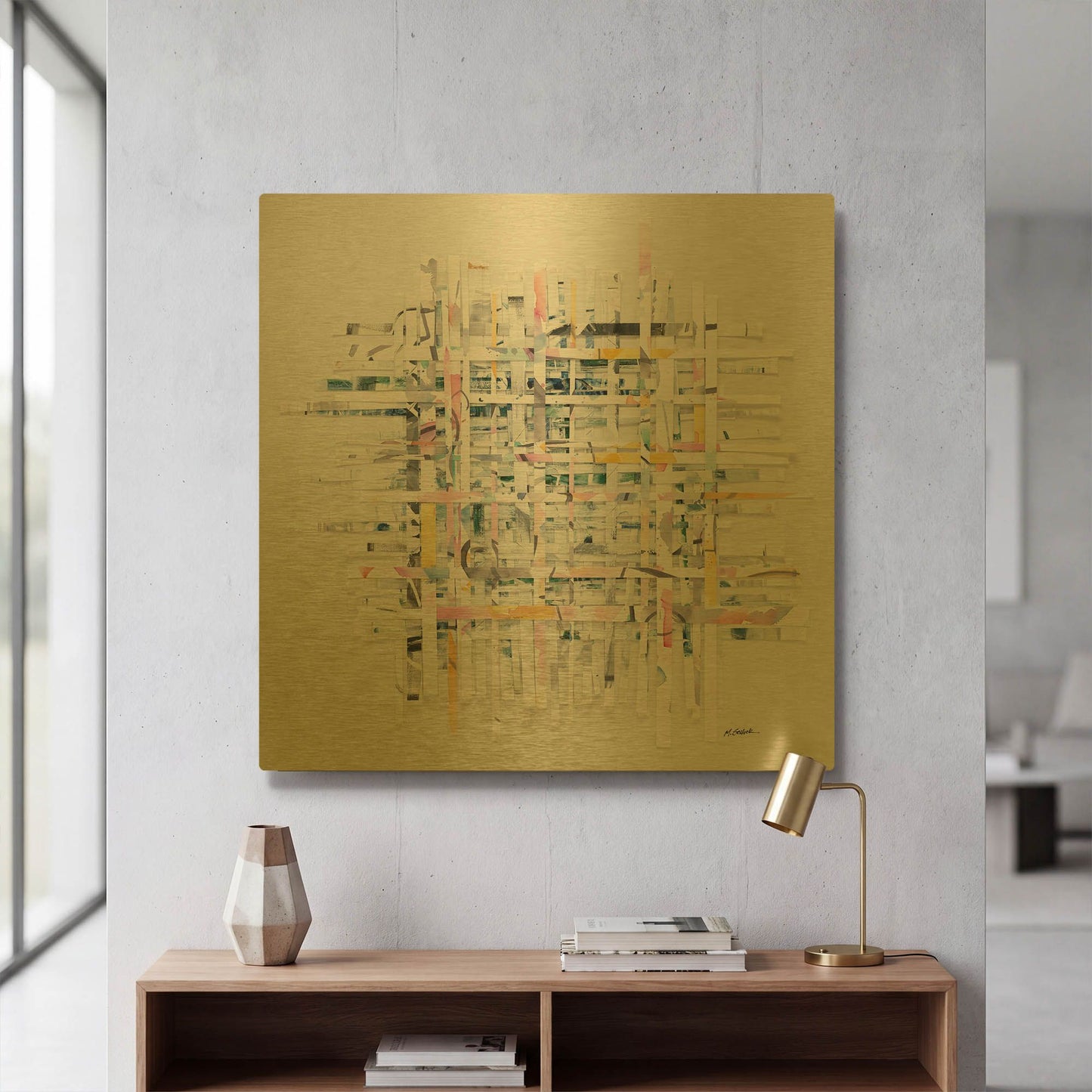 'New Morning' By Mike Schick Gold Metal Wall Art