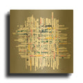 'New Morning On Gray' By Mike Schick Gold Metal Wall Art