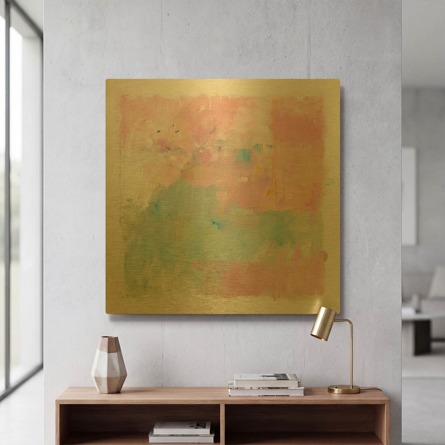 'At Loose Ends' By Mike Schick Gold Metal Wall Art