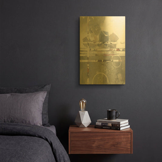 'Inbound Traffic' By Mike Schick Gold Metal Wall Art