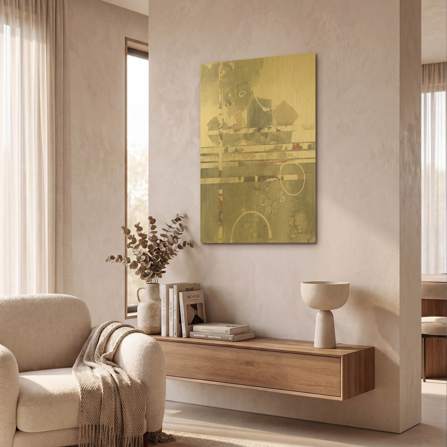 'Inbound Traffic' By Mike Schick Gold Metal Wall Art