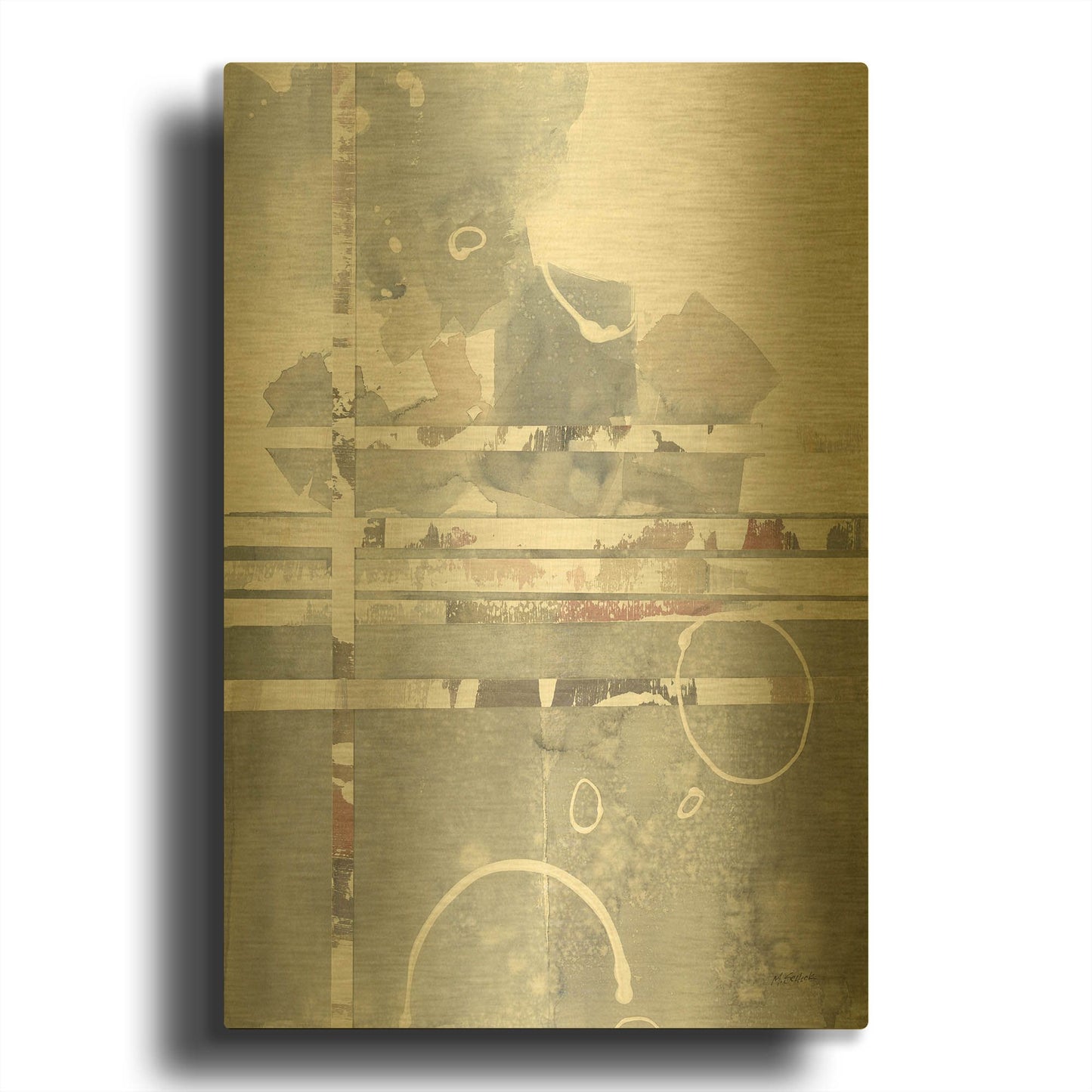 'Inbound Traffic' By Mike Schick Gold Metal Wall Art