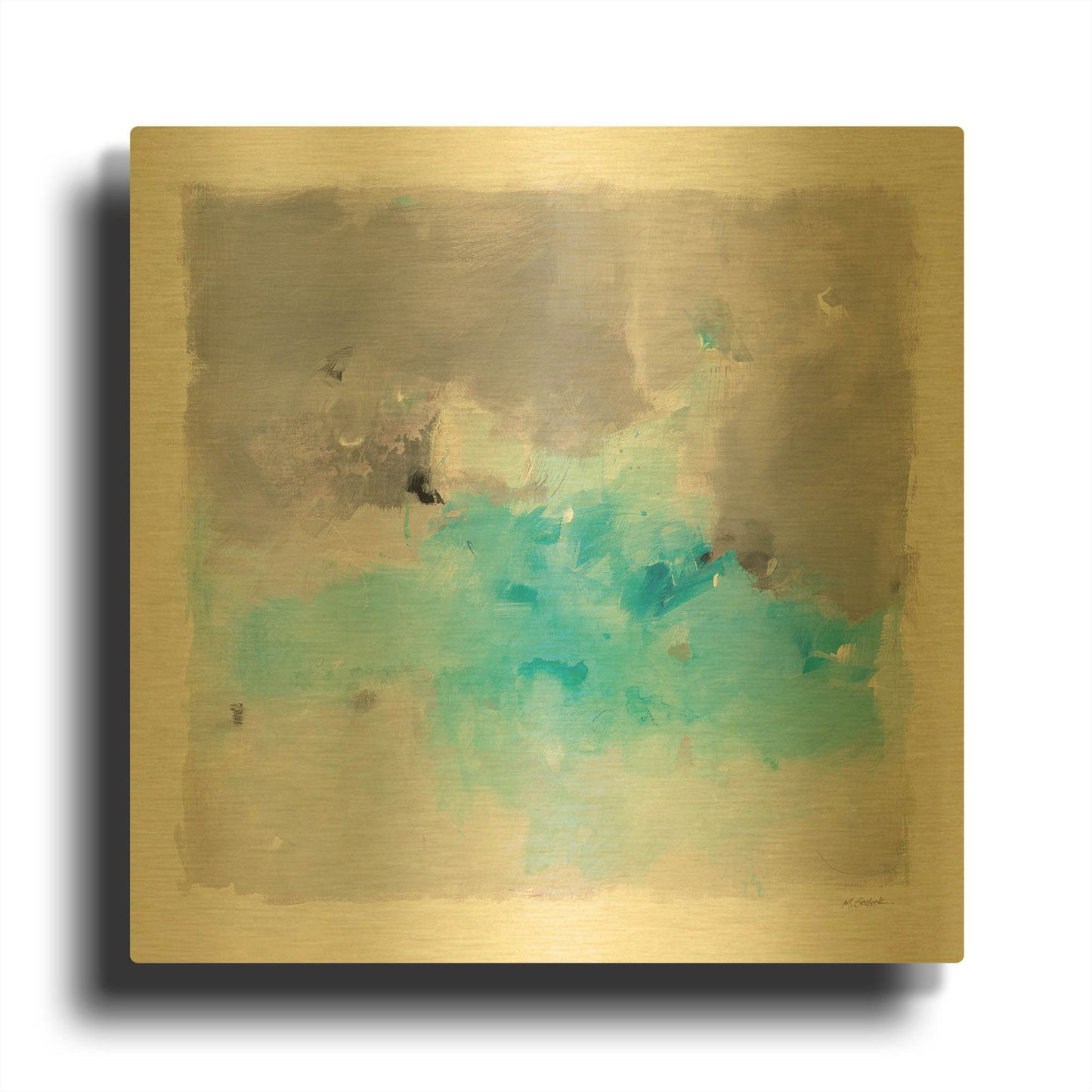 'Spring Chase' By Mike Schick Gold Metal Wall Art