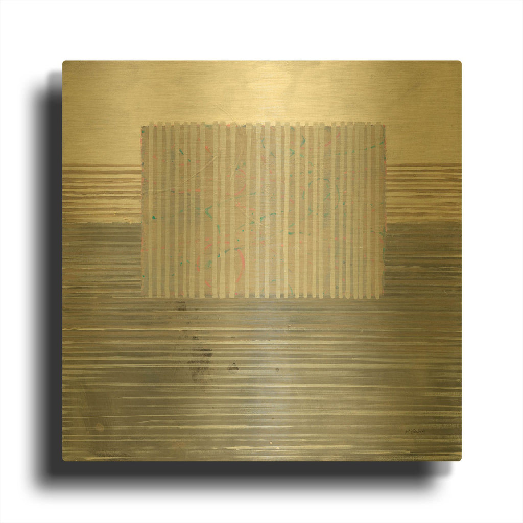 'Layers Of Reality' By Mike Schick Gold Metal Wall Art
