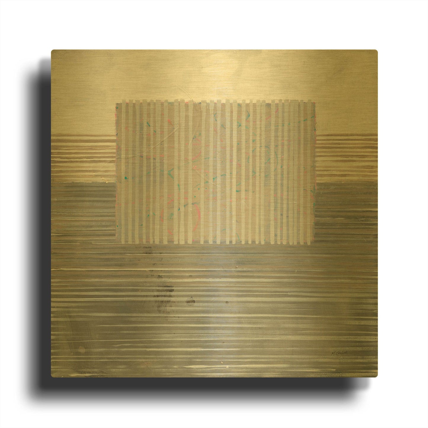 'Layers Of Reality' By Mike Schick Gold Metal Wall Art