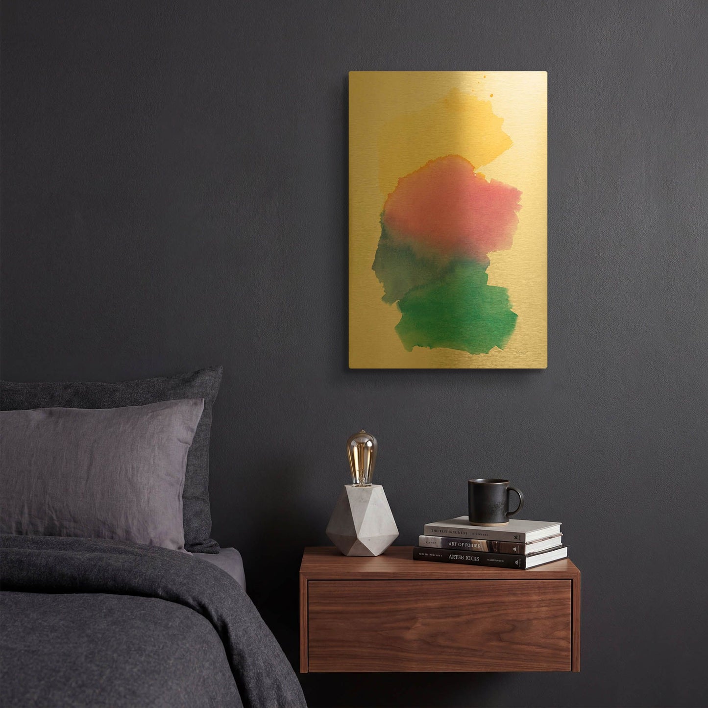 'Colorburst II' By Mike Schick Gold Metal Wall Art