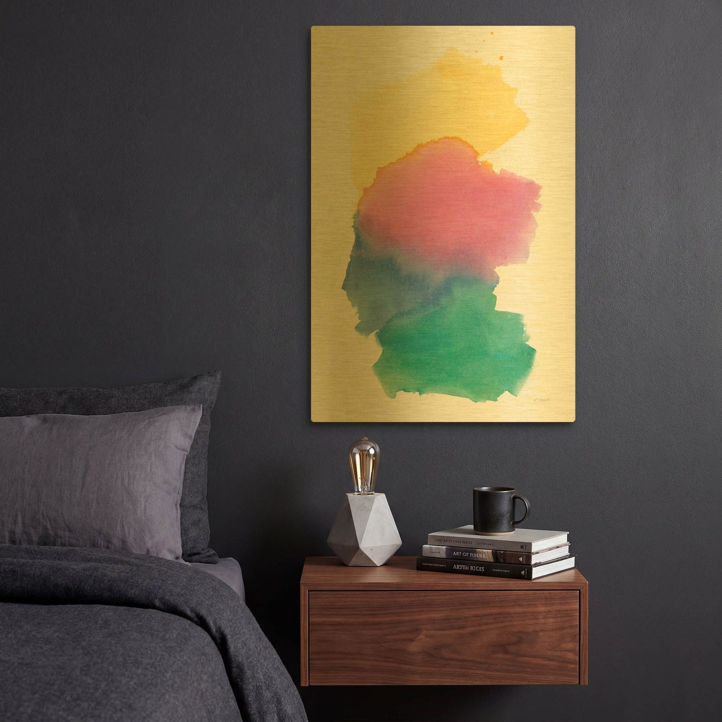 'Colorburst II' By Mike Schick Gold Metal Wall Art