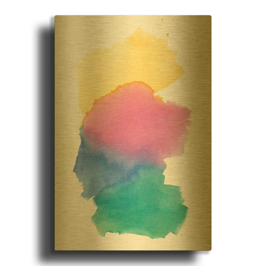 'Colorburst II' By Mike Schick Gold Metal Wall Art