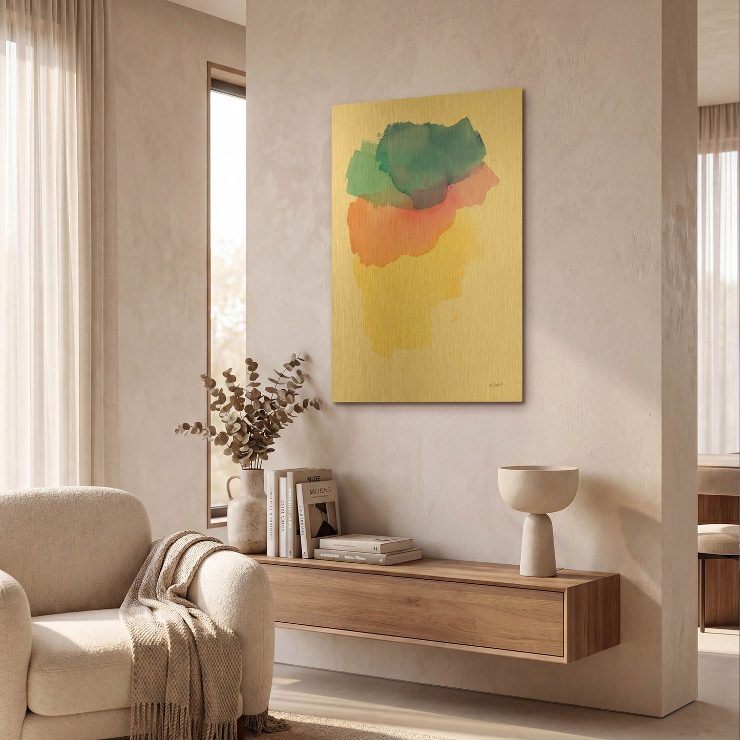'Aurora' By Mike Schick Gold Metal Wall Art