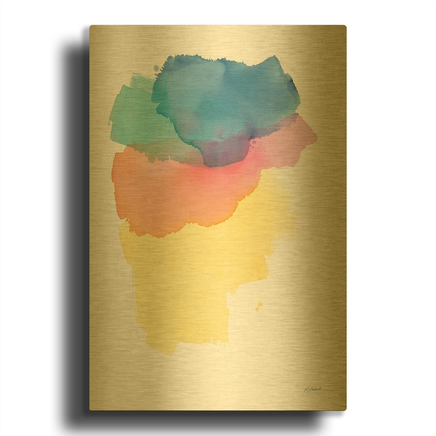 'Aurora' By Mike Schick Gold Metal Wall Art