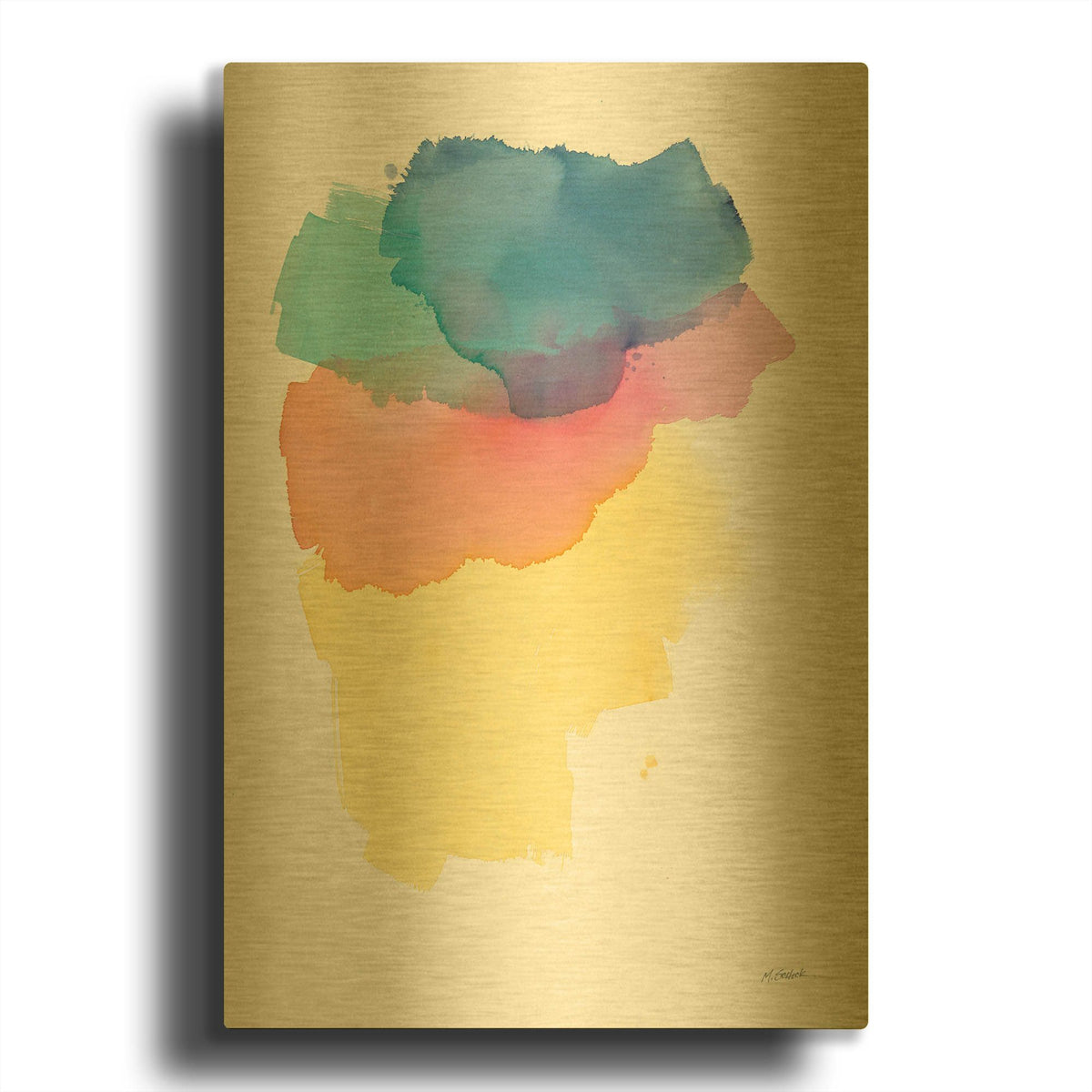 'Aurora' By Mike Schick Gold Metal Wall Art