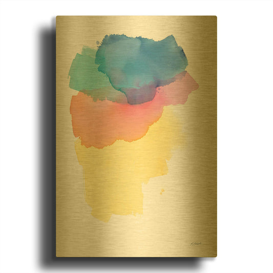 'Aurora' By Mike Schick Gold Metal Wall Art