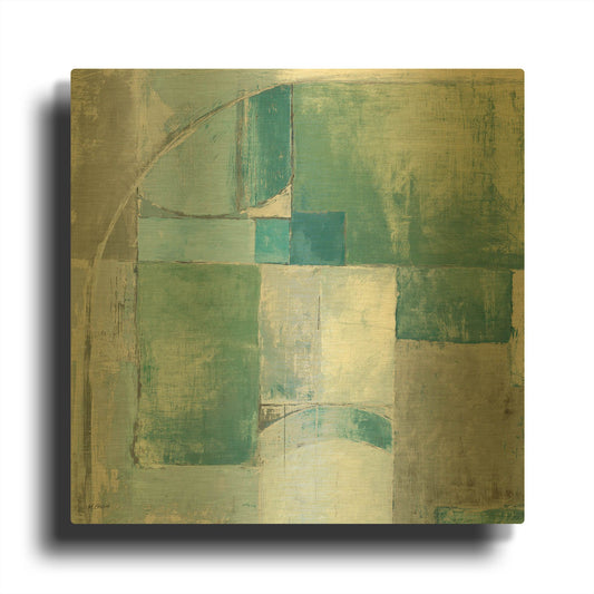 'Trans Blues Before Sunrise' By Mike Schick Gold Metal Wall Art