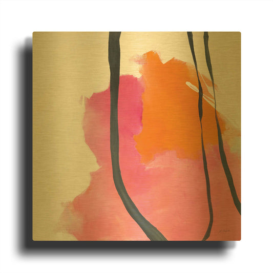 'Somersault II' By Mike Schick Gold Metal Wall Art