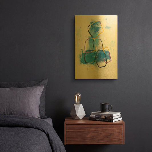 'Playground' By Mike Schick Gold Metal Wall Art