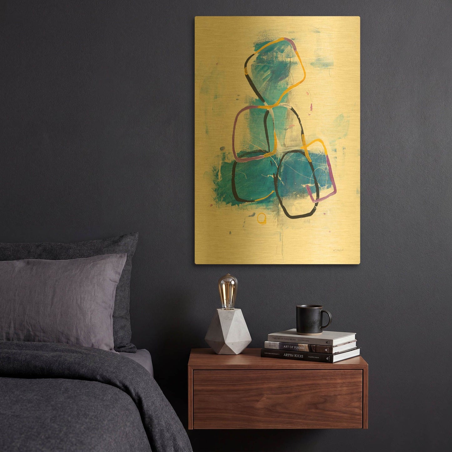 'Playground' By Mike Schick Gold Metal Wall Art