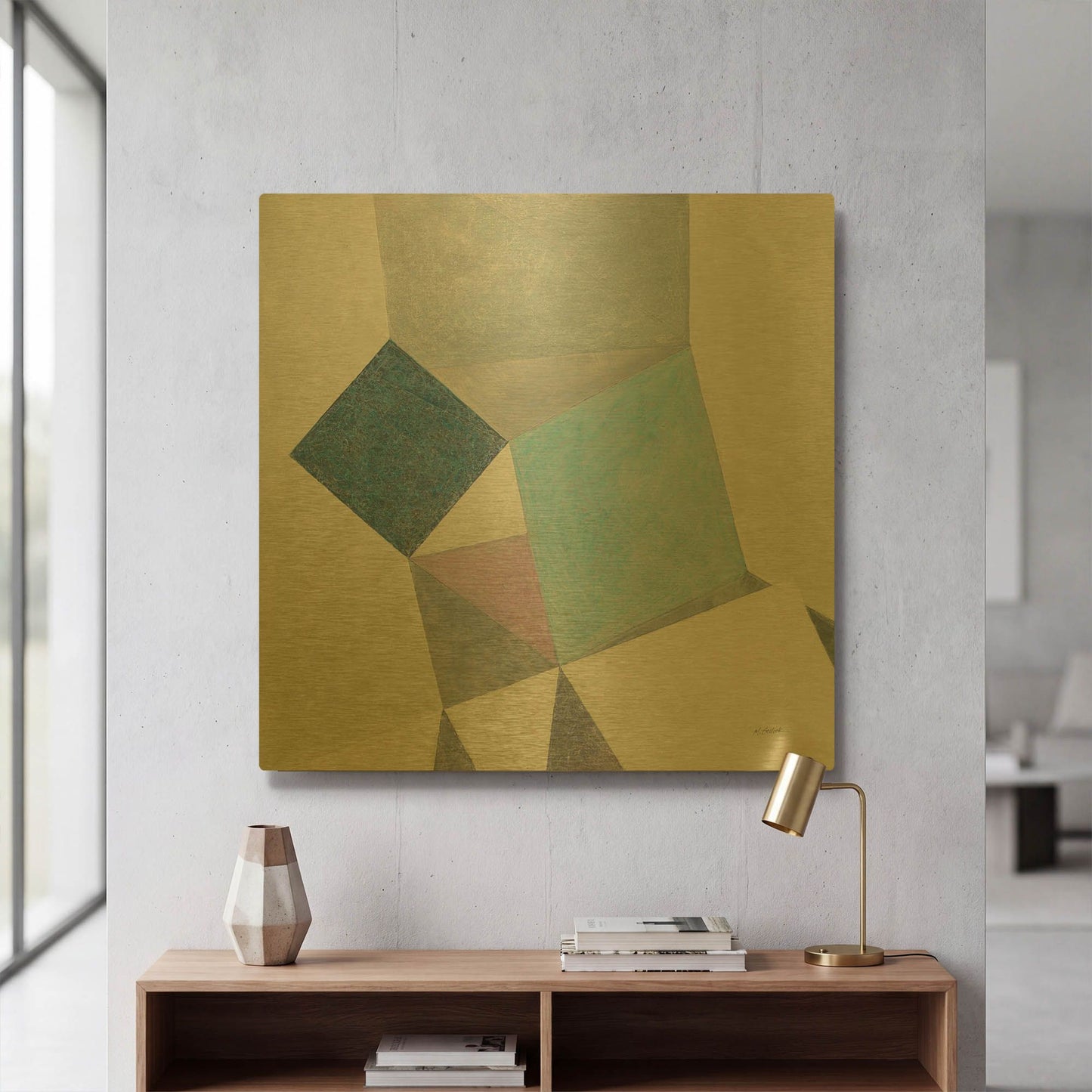 'Paper Cut' By Mike Schick Gold Metal Wall Art