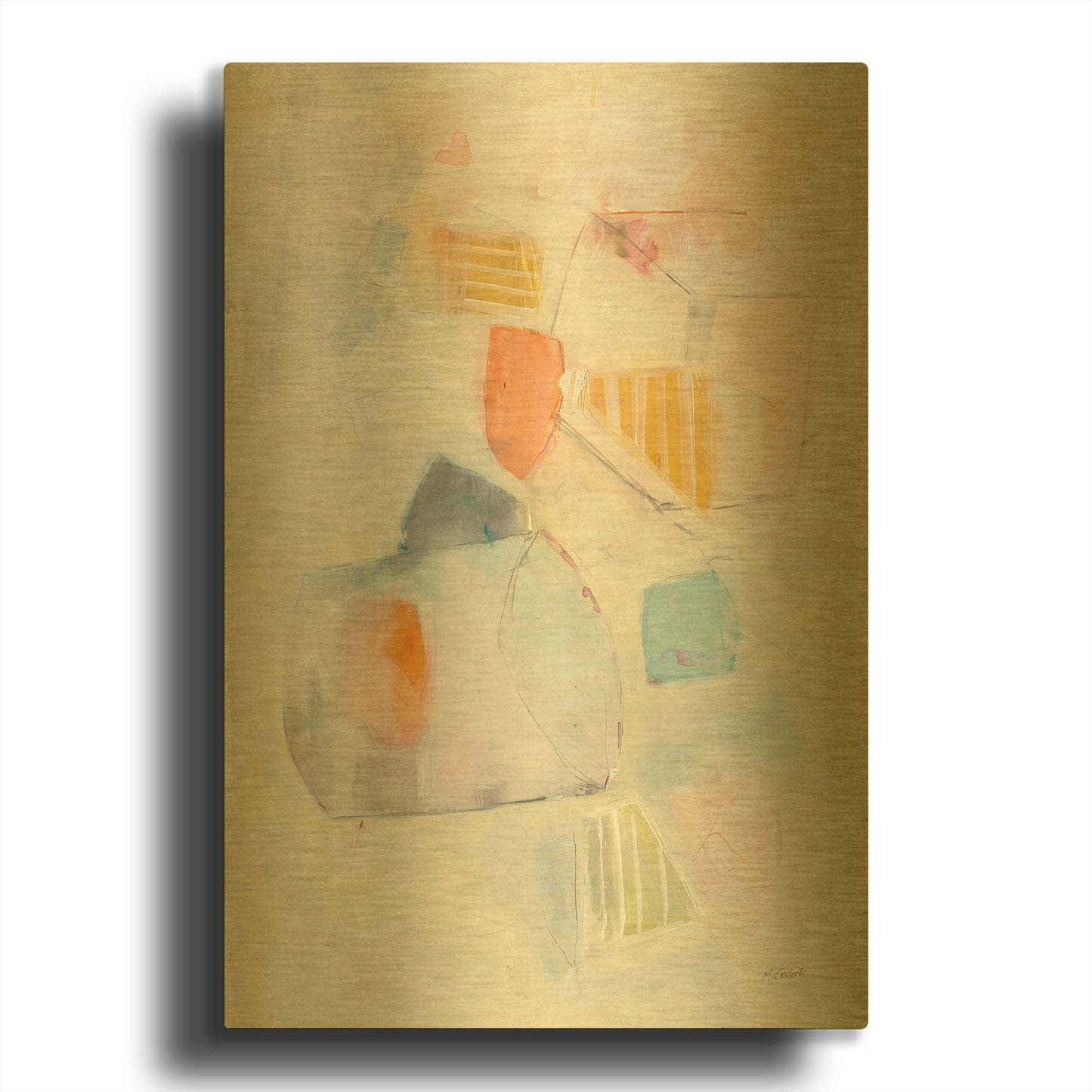 'Let Them Eat Cake' By Mike Schick Gold Metal Wall Art