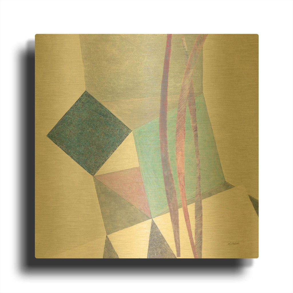 'Paper Cut II' By Mike Schick Gold Metal Wall Art