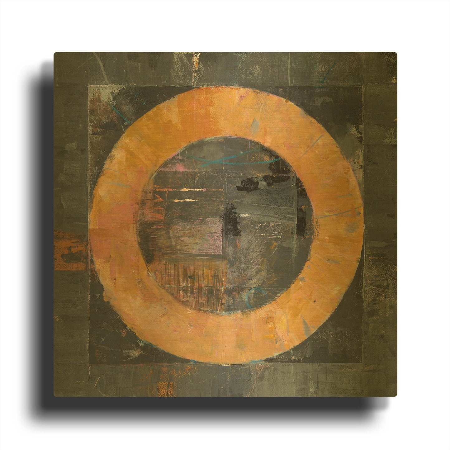 'Roundabout' By Mike Schick Gold Metal Wall Art