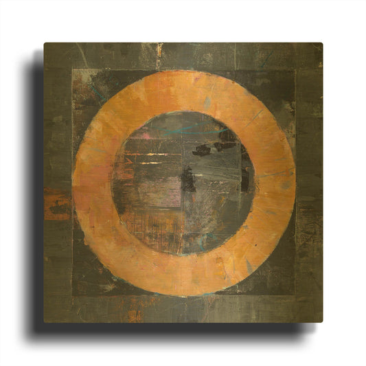 'Roundabout' By Mike Schick Gold Metal Wall Art