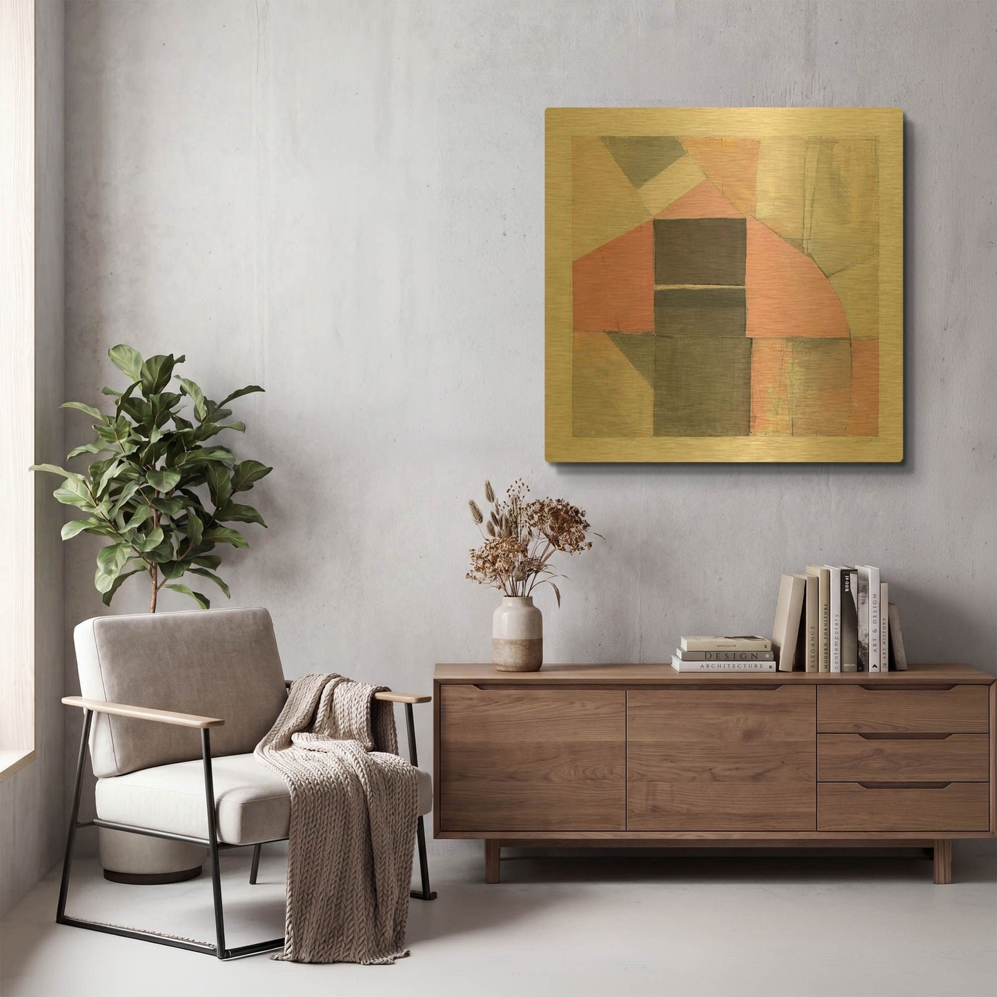 'Blushing Bride' By Mike Schick Gold Metal Wall Art