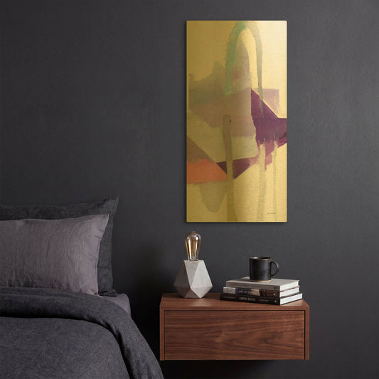 'Bypass I' By Mike Schick Gold Metal Wall Art