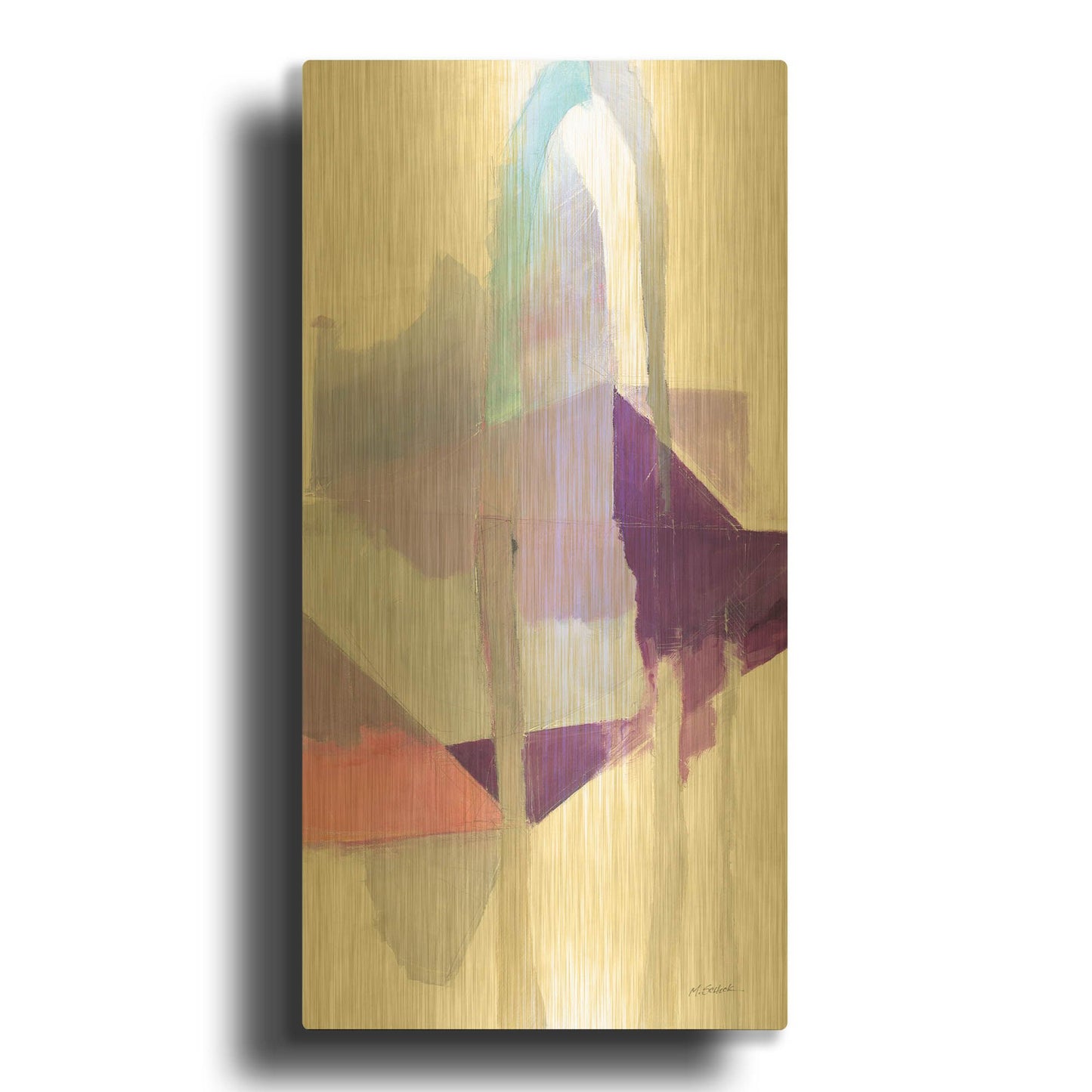 'Bypass I' By Mike Schick Gold Metal Wall Art