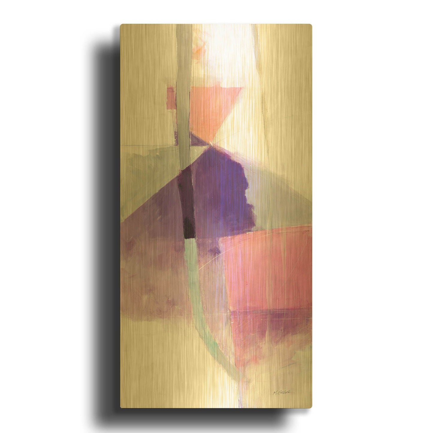 'Bypass II' By Mike Schick Gold Metal Wall Art