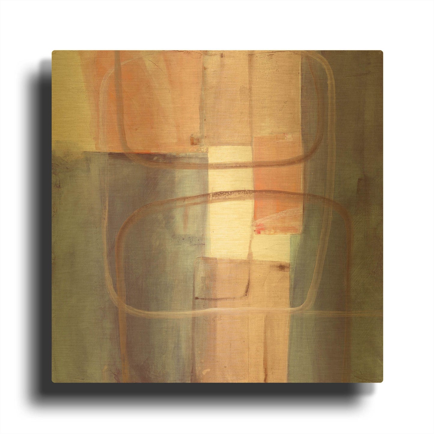 'Passage II Blush Purple' By Mike Schick Gold Metal Wall Art