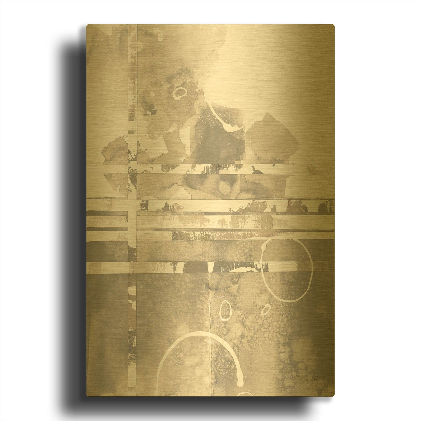 'Inbound Traffic Neutral' By Mike Schick Gold Metal Wall Art