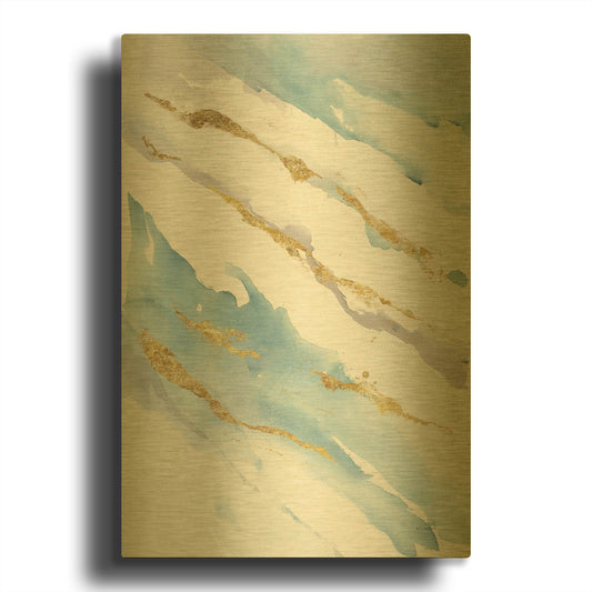 'Drift V2' By Mike Schick Gold Metal Wall Art