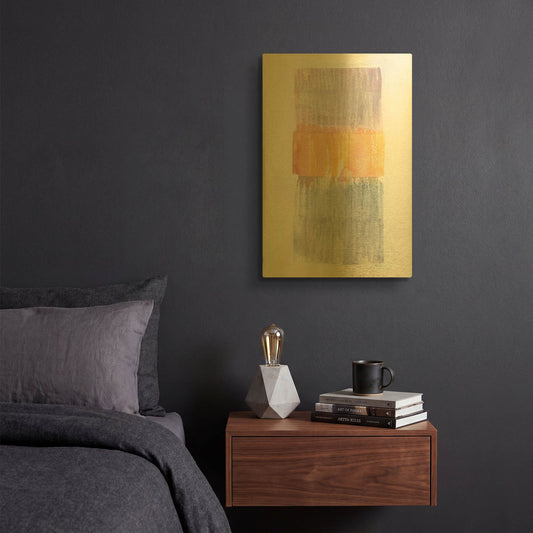 'Test Drive V2' By Mike Schick Gold Metal Wall Art