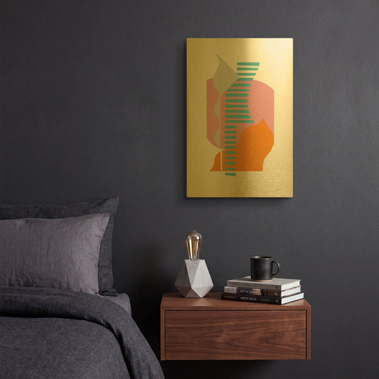 'Boardwalk' By Mike Schick Gold Metal Wall Art
