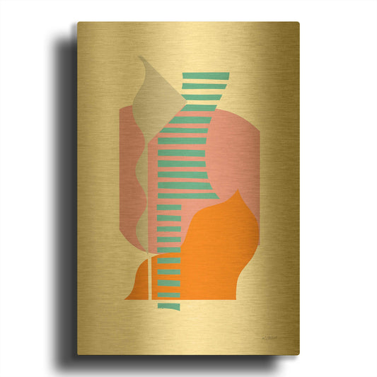 'Boardwalk' By Mike Schick Gold Metal Wall Art